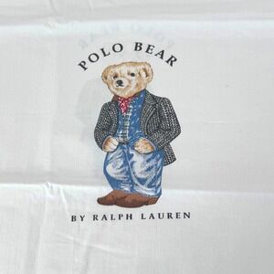 Vintage Ralph Lauren Cowboy Bear Standard Pillowcases (2)